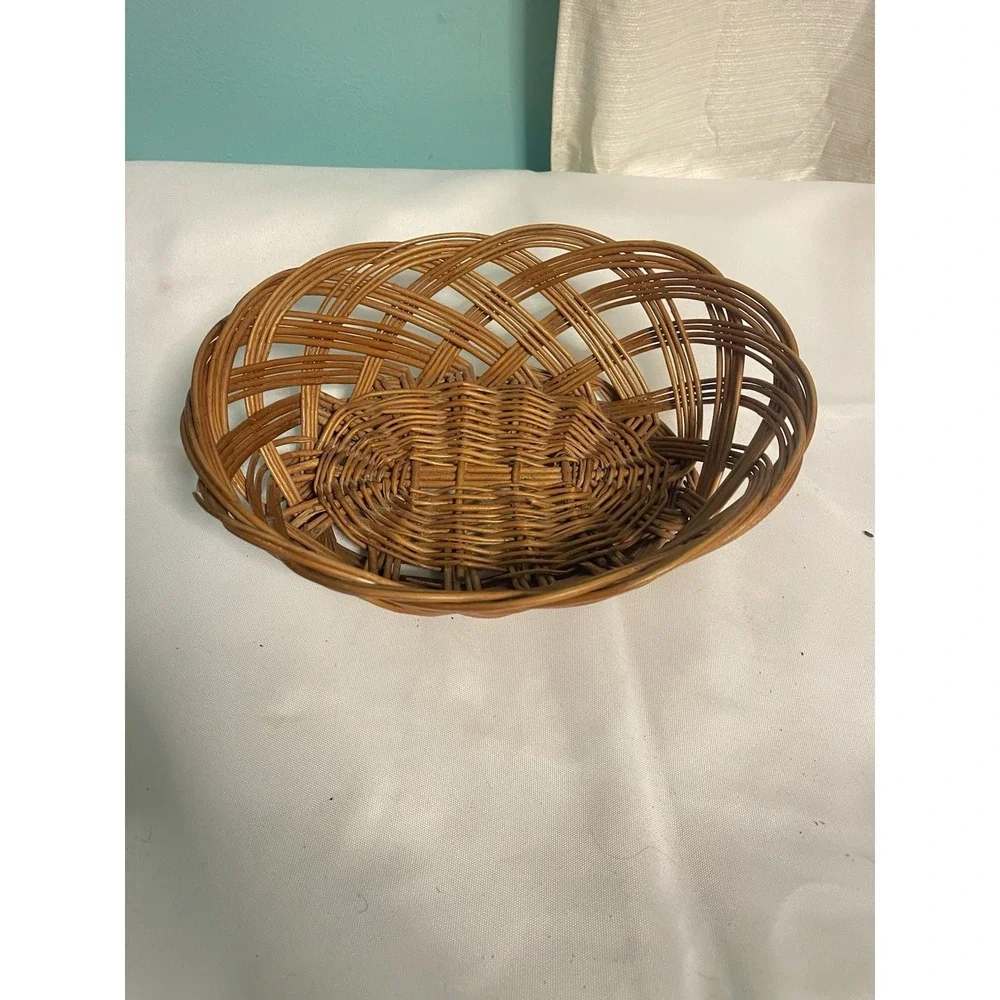 Wicker Open Weave Basket Bowl 9